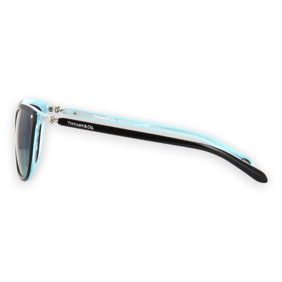 Tiffany & Co Cat Eye Sunglasses Blue Gradient Lens Black Frame TF4105HB NIB - Picture 3 of 7